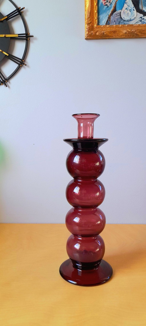 Blown Glass Candleholder