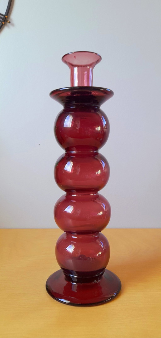 Blown Glass Candleholder