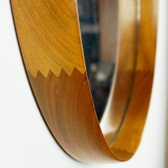 Image 1 of Scandinavian vintage teak mirror by Uno and Osten Kristiansson for Luxus Vittsjö, Sweden 1960s