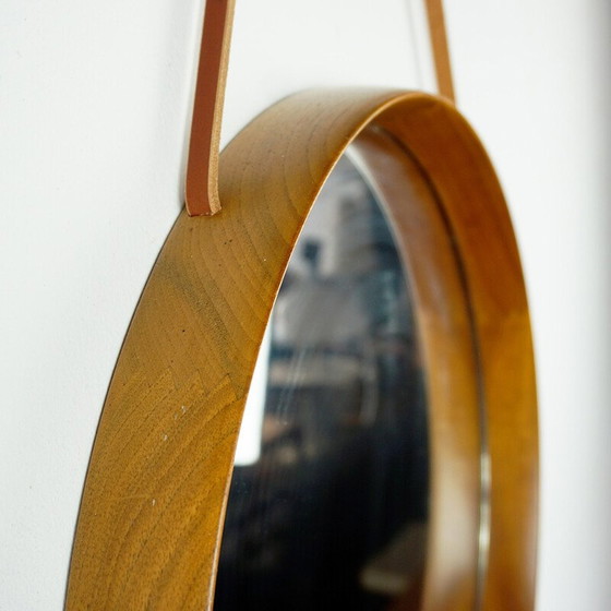 Image 1 of Scandinavian vintage teak mirror by Uno and Osten Kristiansson for Luxus Vittsjö, Sweden 1960s
