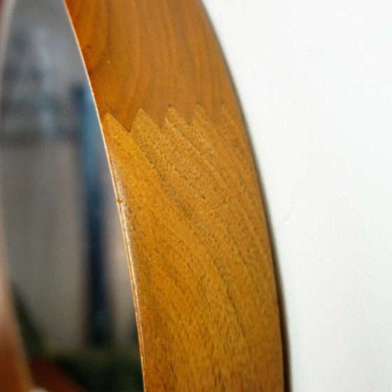 Image 1 of Scandinavian vintage teak mirror by Uno and Osten Kristiansson for Luxus Vittsjö, Sweden 1960s