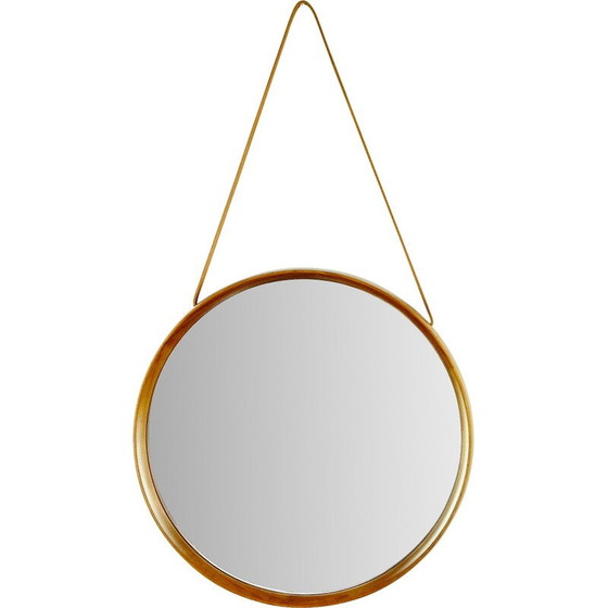 Image 1 of Scandinavian vintage teak mirror by Uno and Osten Kristiansson for Luxus Vittsjö, Sweden 1960s