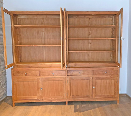 Image 1 of Teak sideboard with display case