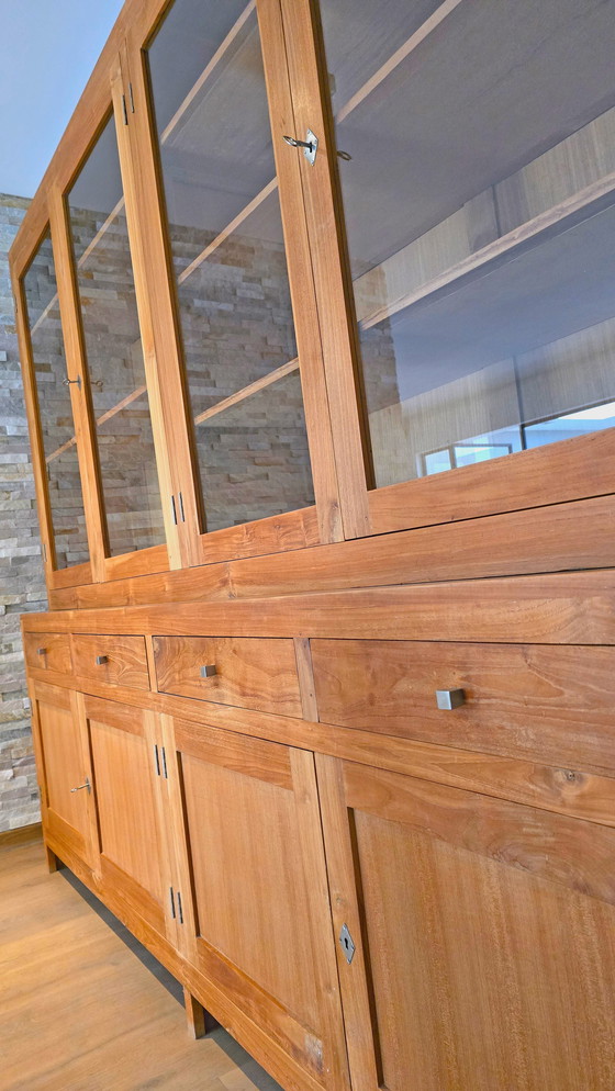 Image 1 of Teak sideboard with display case