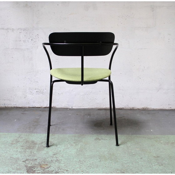 Image 1 of Sedie Vintage Pavilion AV4 in metallo tinto nero e legno di Anderss e Voll per &amp; Tradition