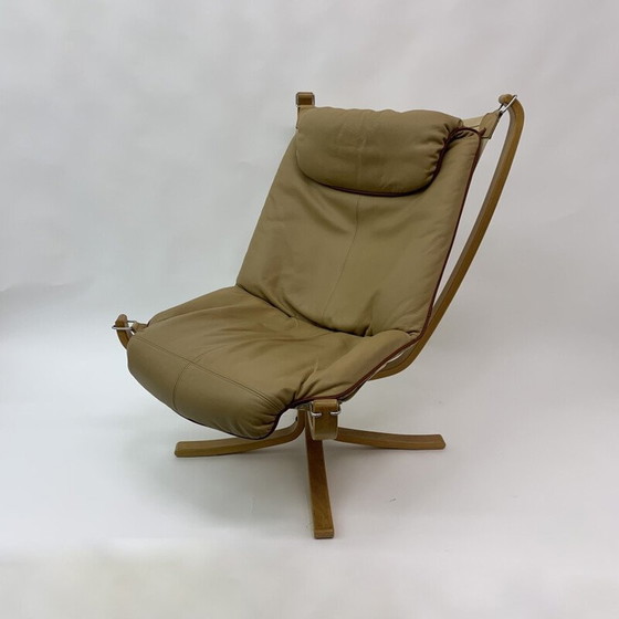 Image 1 of Poltrona vintage in pelle Falcon di Sigurd Ressel per Vatne Møbler, anni '70