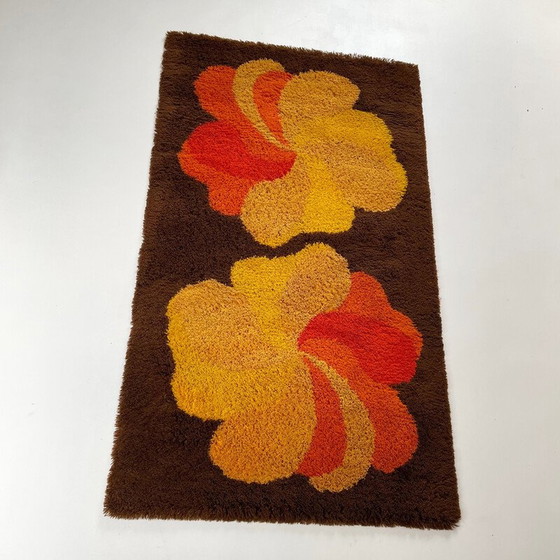 Image 1 of Vintage high pile rug in multicolored wool, Germany 1970s