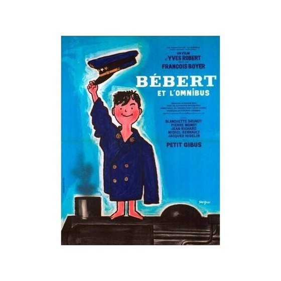 Image 1 of Vintage movie poster "bebert and the omnibus", 1960