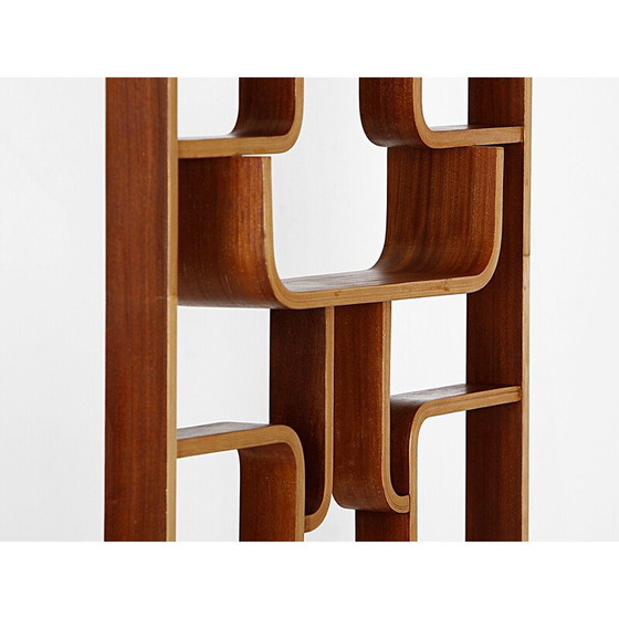 Image 1 of Vintage mahogany veneer room divider by Ludvik Volak for Drevopodnik Holesov, Czechoslovakia 1960
