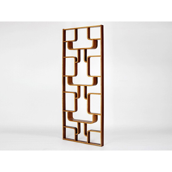 Image 1 of Vintage mahogany veneer room divider by Ludvik Volak for Drevopodnik Holesov, Czechoslovakia 1960