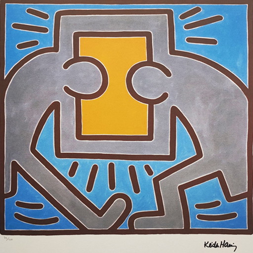 Vintage Keith Haring Limited Edition Lithograph – lithos zeefdrukken, Paper (photo 2 of 9)