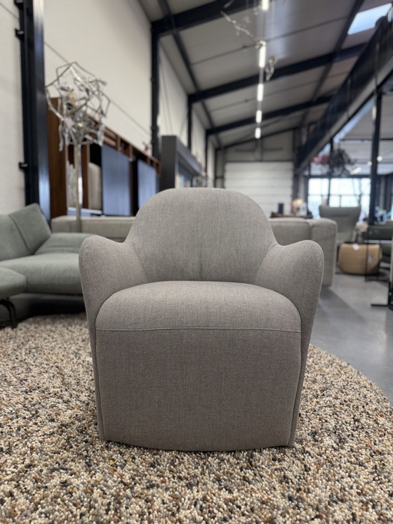 Image 1 of Gelderland 7901 Solid Chair Swivel Armchair Gray Re Wool