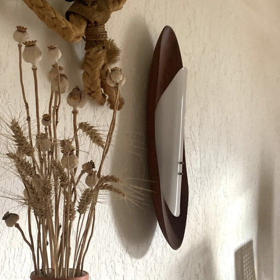 Image 1 of Scandinavian vintage surf wall lamp in teak, 1960