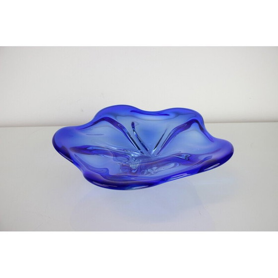 Image 1 of Vintage art glass bowl by Josef Hospodka for Chribska Glassworks, Czechoslovakia 1960s