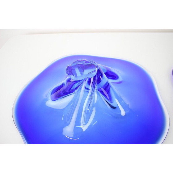 Image 1 of Vintage art glass bowl by Josef Hospodka for Chribska Glassworks, Czechoslovakia 1960s