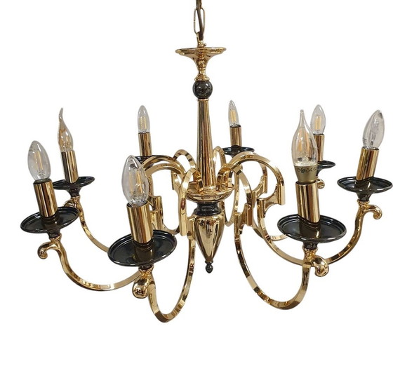 Image 1 of 2021 Gold Regency Hollywood Style Chandelier