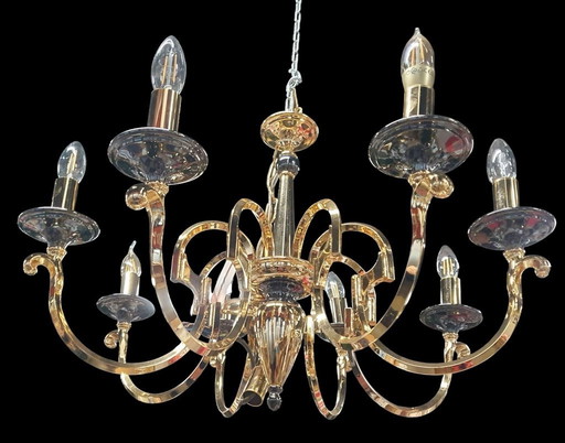 2021 Gold Regency Hollywood Style Chandelier