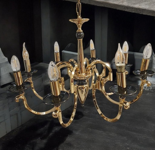 2021 Gold Regency Hollywood Style Chandelier