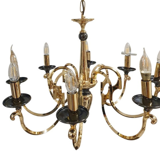 Image 1 of 2021 Gold Regency Hollywood Style Chandelier