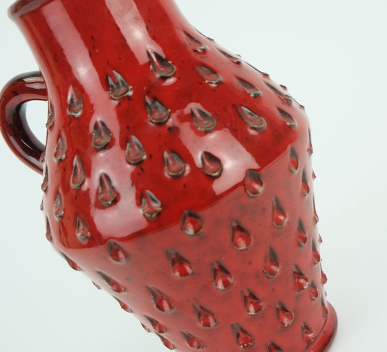 Image 1 of Jarrón italiano de mediados de siglo Fratelli Fanciullacci fresa esgrafiado decoración 1960S 1970S