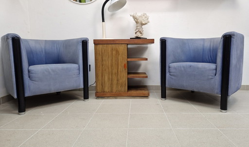 2x fauteuil Gelderland bleu