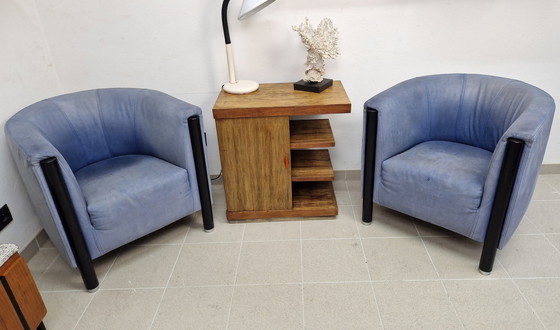 Image 1 of 2x fauteuil Gelderland bleu