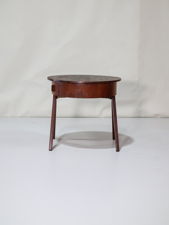 Image 1 of Tavolino laterale in palissandro, tavolo da cucito, stile vintage danese