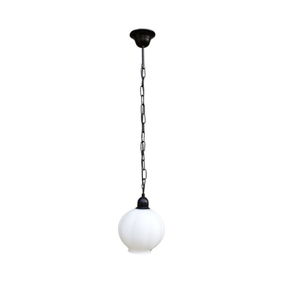 Image 1 of Vintage pendant lamp in laminated and profiled glass for Aneta Polska, Poland 1980