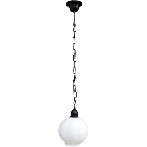 Image 1 of Vintage pendant lamp in laminated and profiled glass for Aneta Polska, Poland 1980