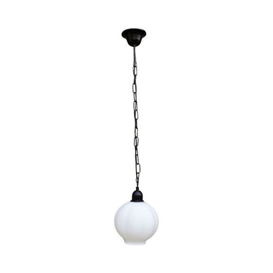 Image 1 of Vintage pendant lamp in laminated and profiled glass for Aneta Polska, Poland 1980
