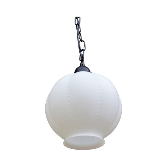 Image 1 of Vintage pendant lamp in laminated and profiled glass for Aneta Polska, Poland 1980