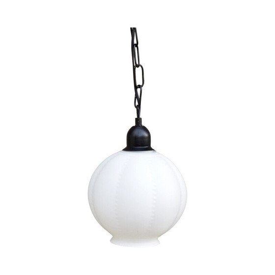 Image 1 of Vintage pendant lamp in laminated and profiled glass for Aneta Polska, Poland 1980