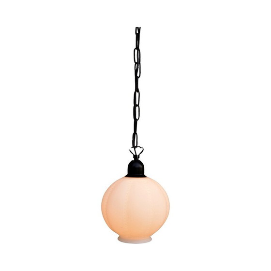 Image 1 of Vintage pendant lamp in laminated and profiled glass for Aneta Polska, Poland 1980