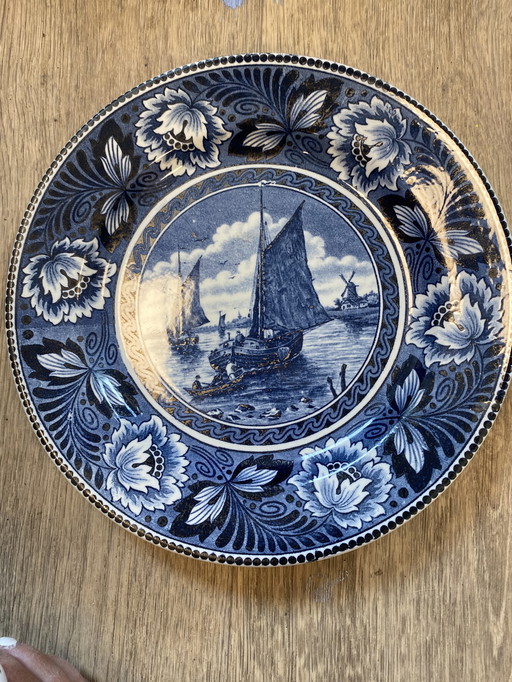 Piatto da muro vintage société ceramique