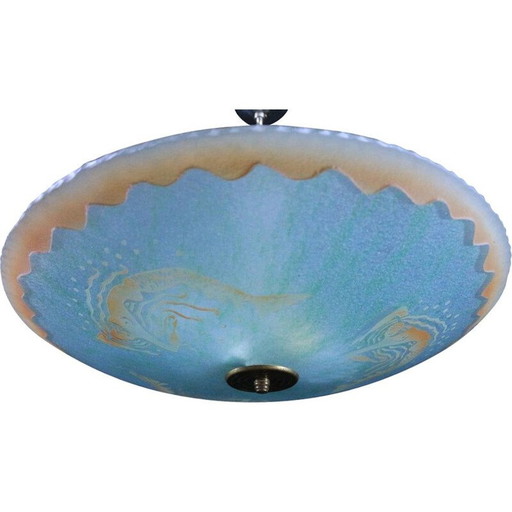 Art Deco vintage Mermaid ceiling lamp, 1930s