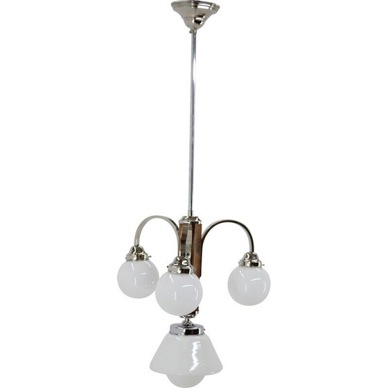 Image 1 of Vintage Art Deco chandelier, Czecholsovakia 1930s