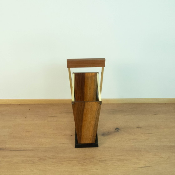 Image 1 of 1960s Umbrella Stand in Cast Iron, Brass, and Walnut