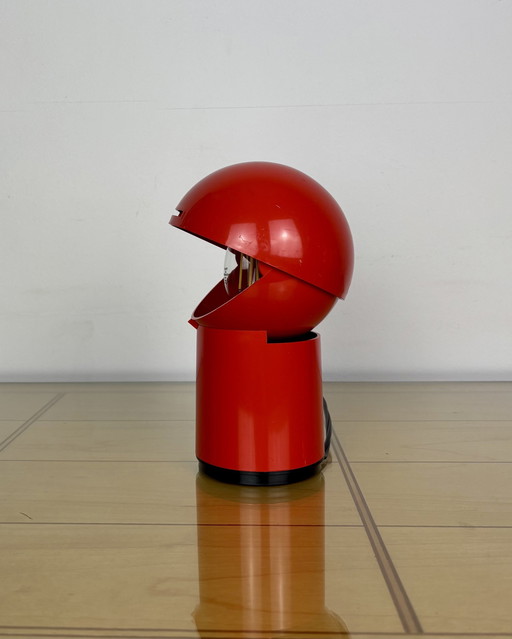 Italian Design Space Age Red Lamp Asteroidi by Siberin Caronno in Colour Red, 70s, Sputnik Design, Mid Century, 1970s, Italy