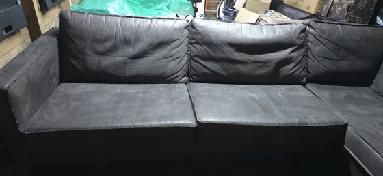 Image 1 of Be Pure Home Corner Sofa Eco Leather / Microfiber Anthracite