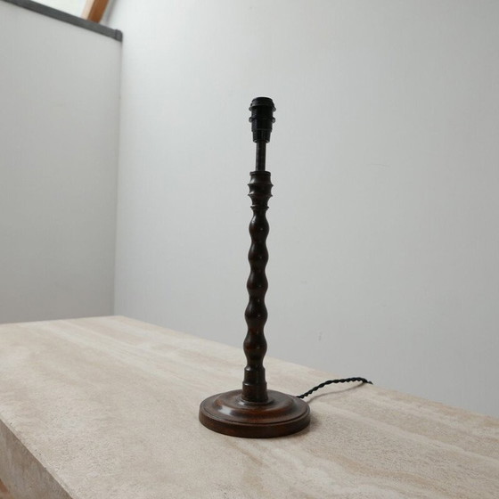 Image 1 of Lampada da tavolo vintage in rovere art déco, Inghilterra 1940