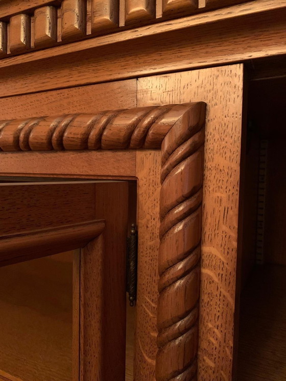 Image 1 of Solid Oak Wall Cabinet