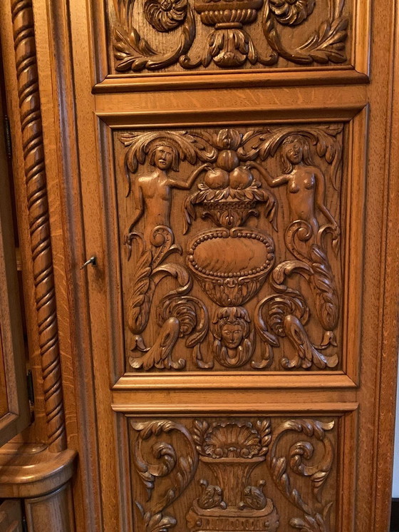 Image 1 of Solid Oak Wall Cabinet