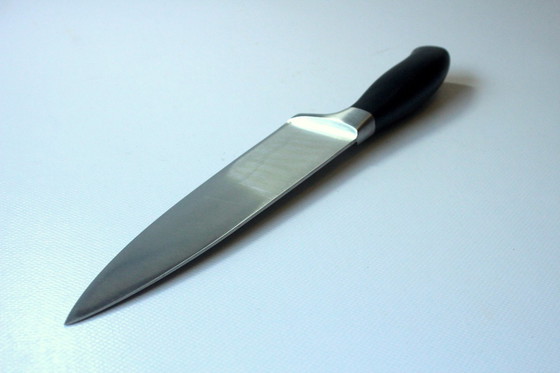 Image 1 of Coltello da chef di grandi dimensioni di alta qualità - coltello da cucina in acciaio inossidabile - vintage