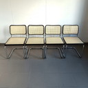 Set Of 4 Black Vintage Cesca Chairs "Made In Italy"