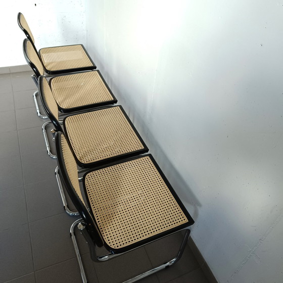 Image 1 of Set Of 4 Black Vintage Cesca Chairs "Made In Italy"