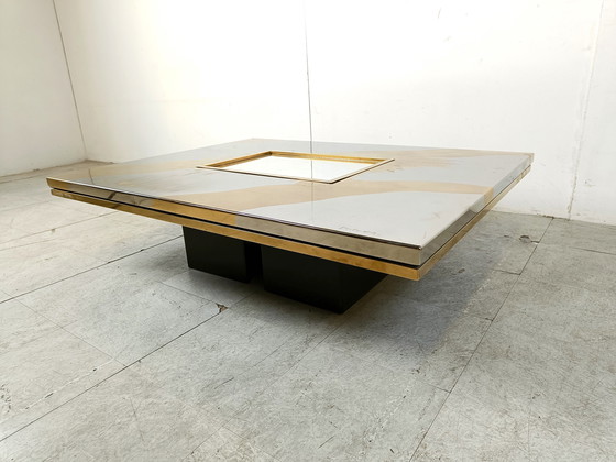 Image 1 of Table basse en laiton gravé par Christian Heckscher