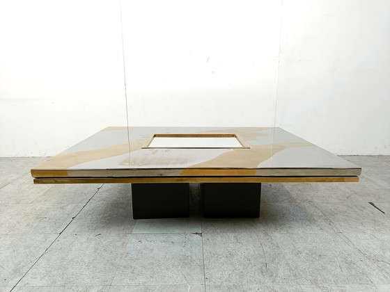 Image 1 of Etched Brass Coffee Table by Christian Heckscher