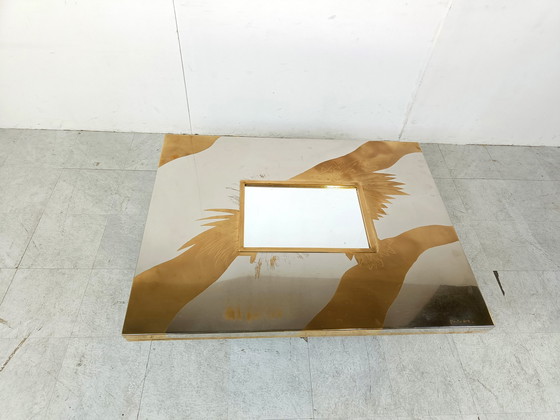 Image 1 of Etched Brass Coffee Table by Christian Heckscher