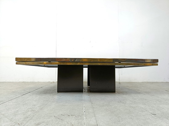 Image 1 of Etched Brass Coffee Table by Christian Heckscher