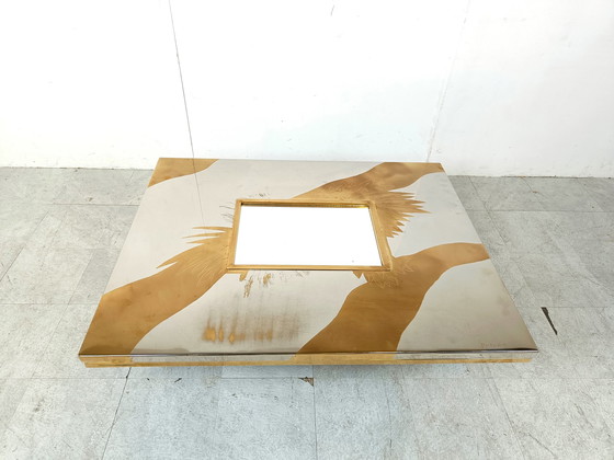 Image 1 of Etched Brass Coffee Table by Christian Heckscher